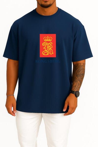 Bahriyeli Collection تي شيرت للجنسين بتصميم صدر كونغسبيرج كبير الحجم