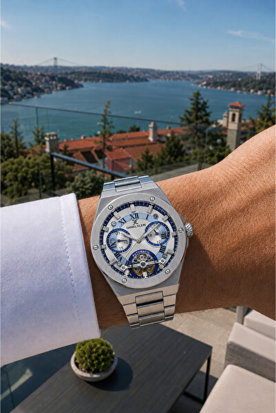Daniel Klein Otomatik Erkek Kol Saati 44 mm Çelik Kordon Gümüş Kadran 3 ATM S...