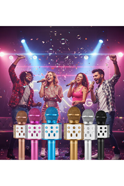 linarya Ws-858 Karaoke Mikrofon Dahili Hoparlörlü Usb Flash Tf Kart