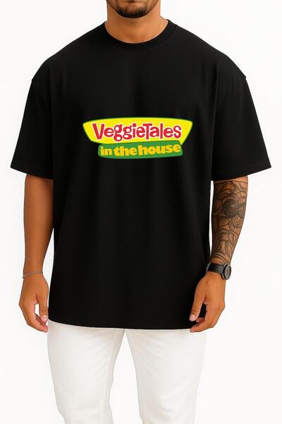 Bahriyeli Collection oversized Veggietales İn The House Μπλουζάκι Unisex με σ...