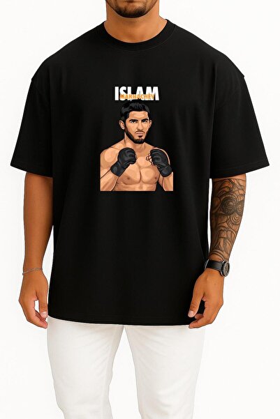 Bahriyeli Collection Oversized Islamic Makhachev Chest B Printed Unisex T-Shirt