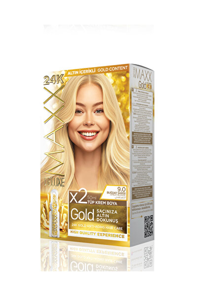 MAXX DELUXE Golden Beauty Set Saç Boyası 9.0 Buğday Sarısı
