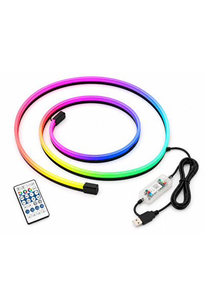Ruan Set 2 benzi acrilice 110cm si 35cm, lumina ambientala auto RGB, alimenta...