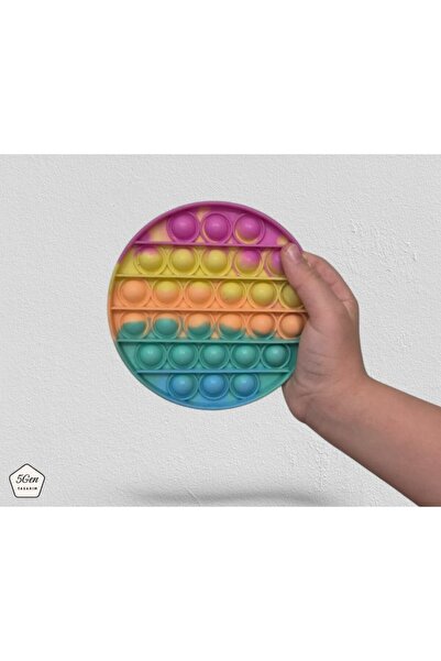 5Gen Tasarım 3-Pack Popit Pastel Colors Pop It, Square, Circle Heart, Stress Intelligence Game, Sensory Relaxing Fidget Toy