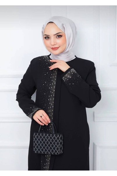 ELBİSHE Stone Detailed Sleeveless Robe