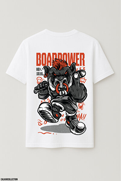 CALKARCOLLECTION Unisex Oversize Boarpower T-Shirt