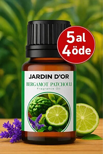 JARDIN D'OR Bergamot Patchouli Esansiyel Uçucu Koku Yağı Buhurdanlık Yağı Dif...