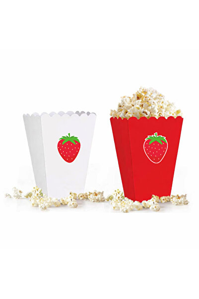 parti pera Çilek Temalı Mısır Kutusu Popcorn 8 Adet