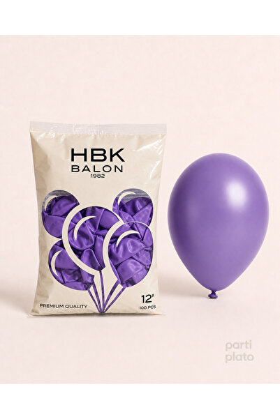 HBK Balon Pastel 12" Balon Hbk Light Violet 100Pcs