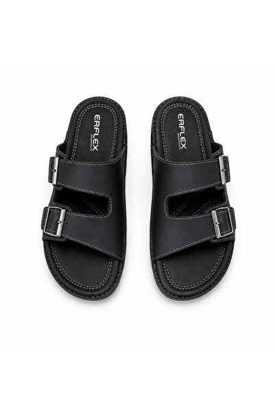 Macs Moda Men's Double Buckle Daily Slippers Orthopedic Comfortable Non-Slip ...