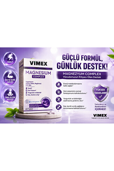 MSL Vimex Magnezyum Bisglisinat Sitrat Malat 60 Tablet