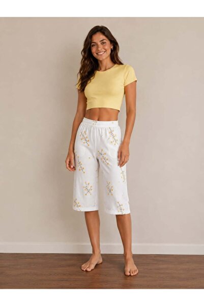 Pemilo Women's Patterned Milan Capri Single Bottom