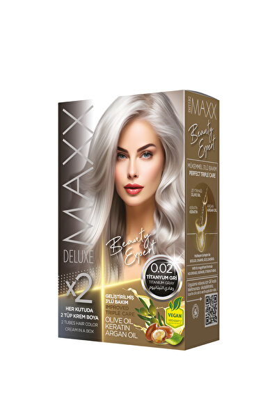 MAXX DELUXE Beauty Expert Set Saç Boyası 0.02 Titanyum Gri
