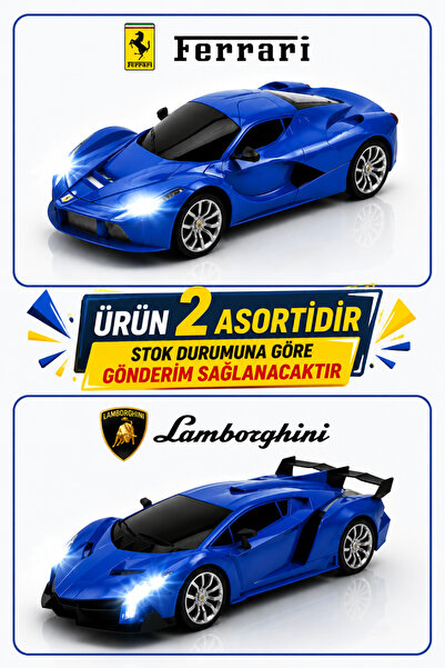 YILDIRIM OYUNCAK Pilli Uzaktan Kumandalı Lamborghini Spor Araba 19cm – LED Işıklı Full Fonksiyon RC Yarış Arabası