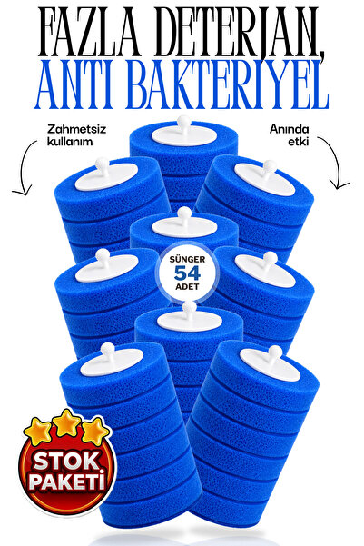 ModernEvAksesuar Original 54 Pieces (9 Packs) Disposable Toilet Cleaning Repl...