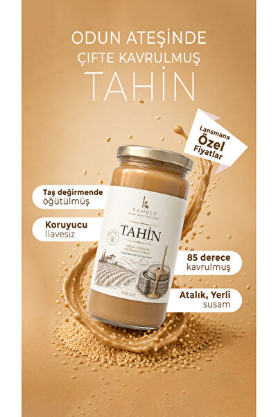 Kamber Doğadan Sağlığa Odun Ateşinde, Çifte Kavrulmuş Tahin - 500g