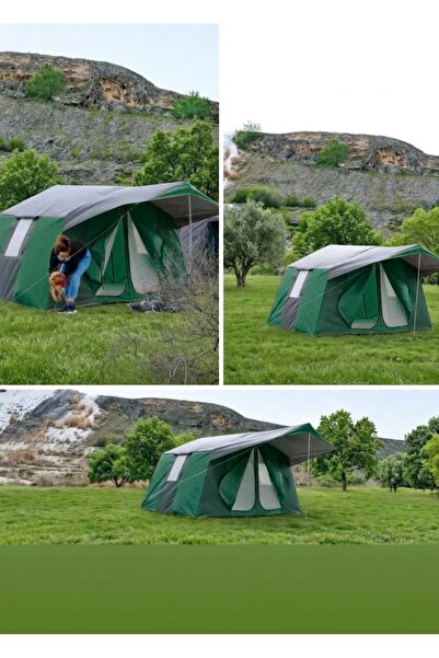 Zey Camping Zeycamping 2 Oda ve Mutfaklı KAMP ORMAN ŞANTİYE DEPO ÇADIRI 6 KİŞ...