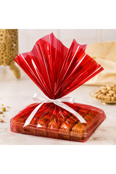 Ambalaj Evi Jelatin Kırmızı 90x100 Cm Bohça Tepsi Jelatini Baklava Jelatini K...