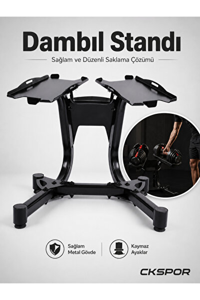 CKSpor Ayarlanabilir Dambıl Standı Dayanıklı ve Ergonomik Tasarım Ev & Spor S...