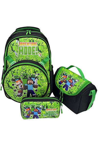 ms mixxstore Character Patterned Thermal Foil School Backpack and Pencil Case...