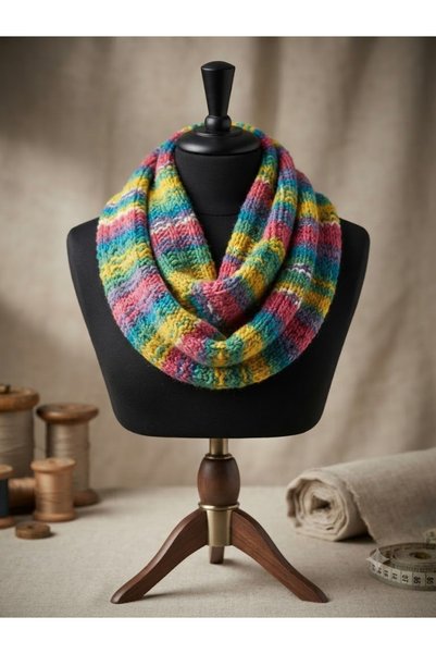 eL&Ma Design El Örgüsü Çok Renkli Boyunluk