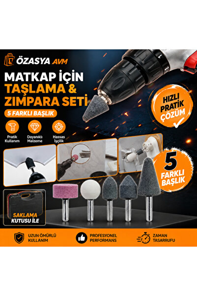 Özasya AVM Matkap Ucuna Takılan Mini Taşlama Çapak Alma Oyma Şekil Verme 5 li...