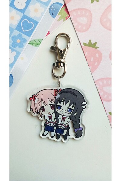 Atölye Moonlit Madoka Magica Madoka ve Homura Akrilik Anahtarlık