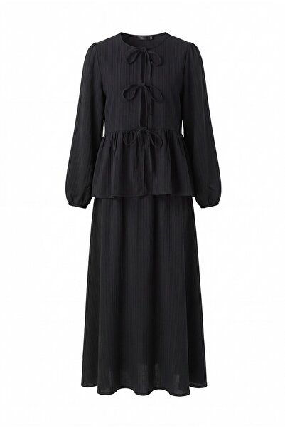 HİJABAYA Kimono set sa zgužvanim prednjim dijelom, elastičnim rukavima i suknjom