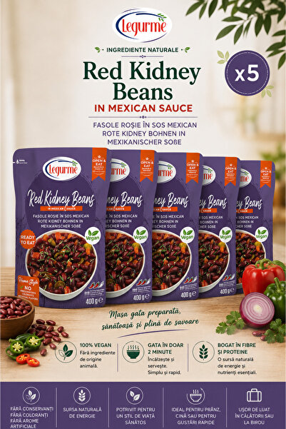 Legurme Fasole Rosie în sos mexican 400gr X5