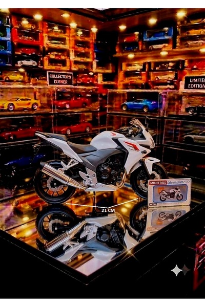 OYUNCAKSAHİLİ Motorsiklet Honda CB500F Dıecast Model Yarış Motor 21cm Dıecast...