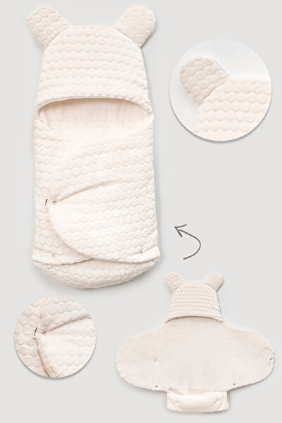 Bebitof Embossed Patterned Fiber Filled Swaddle for 0-12 Months