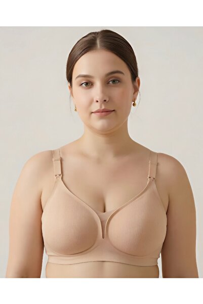 Yeni İnci Laser Cut Women's Nursing Bra - Cotton, Without Underwire, Clip-On,...