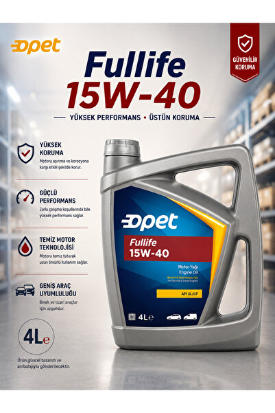 opet Fulllife 15w-40 Motor Yağı 4 L