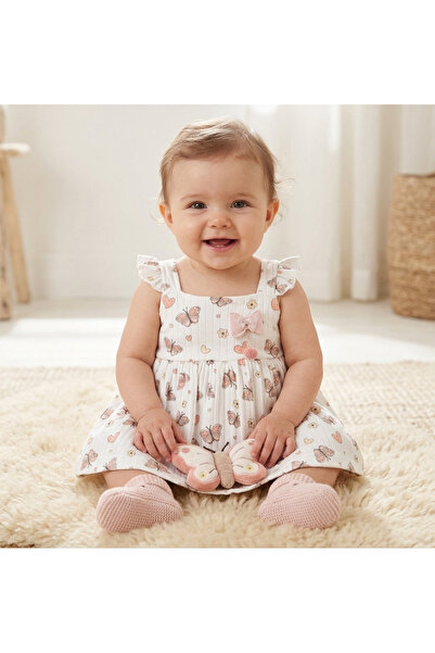 mandalinsbaby فستان طفلة منقوشة