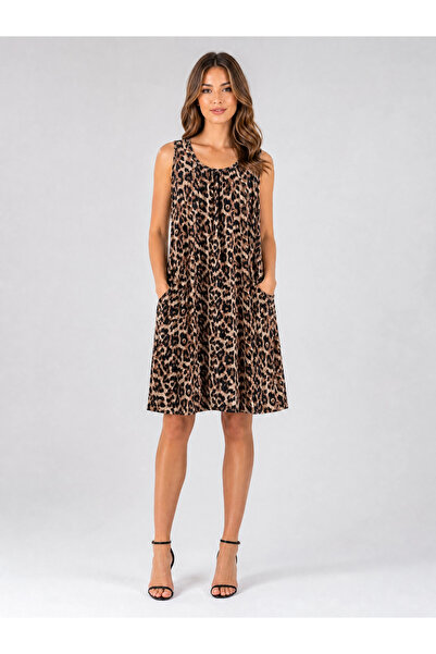 GOOD NİGHT Thick Straps, Thin Pockets, Plus Size Dress