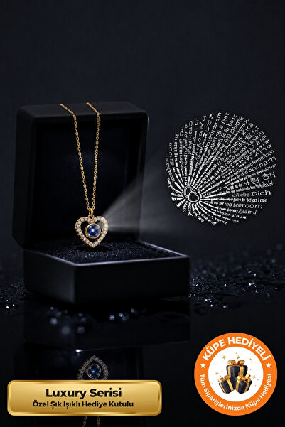 Lucente Jewellery Işıklı Hediye Kutulu 100 Dilde Seni Seviyorum Yazan Kalpli ...
