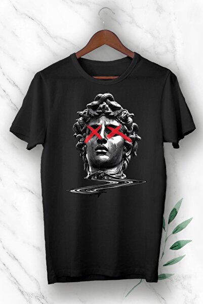 perseusshopping Μπλουζάκι Unisex Black Mythology Sculpture με στάμπα
