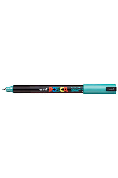 POSCA Marker UNI Posca, 0.7 mm, varf fin metalic, Verde metalizat