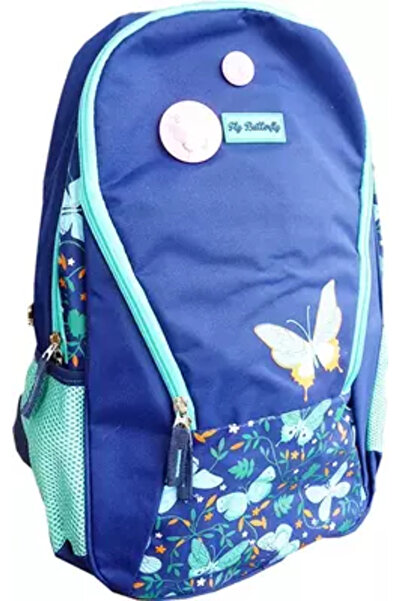PIGNA Ghiozdan Scolar Fluturi 48cm Albastru