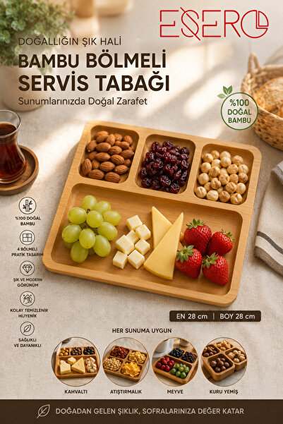 ACERO BAMBU BÖLMELİ SUNUMLUK