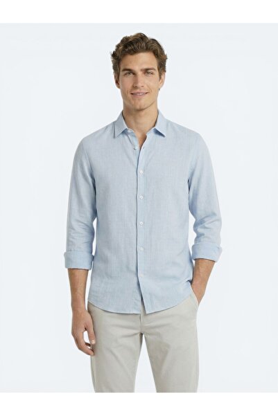 Kip Gray Regular Fit Woven Casual 100% Cotton Shirt
