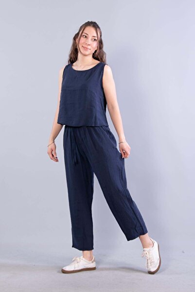 Mckanzie 3089 zero top sleeveless elastic waist drawstring pants set