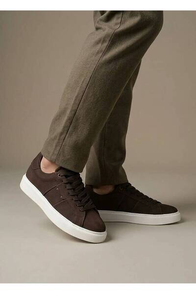Vogel Pera Premium Nbuck Deri Sneaker - Kahverengi