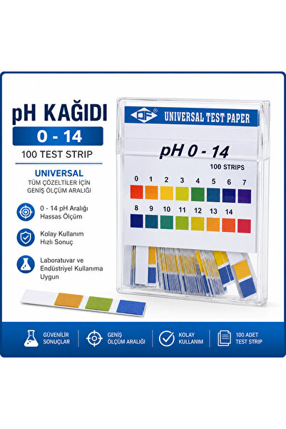 Labolist PH Kağıdı 0 - 14 - 100 Test Strip / Universal