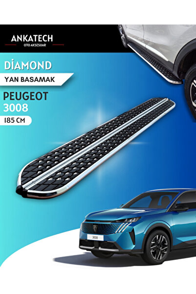 ANKATECH Peugeot 3008 3 DIAMOND Krom Yan Basamak 185 Cm 2024 Üzeri A+ Kalite