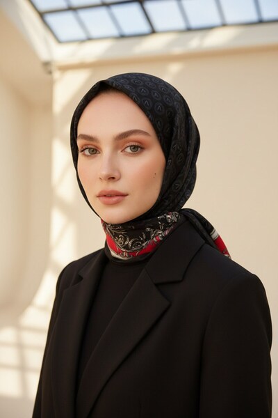 Vissona %100 Saf İpek Şal İnce Saten Vual Dokuma Fresh 90x210 Şal