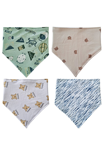 Baby Minik Triangle Scarf Combed Cotton Liquid Proof Drool and Feeding Bib 4 ...