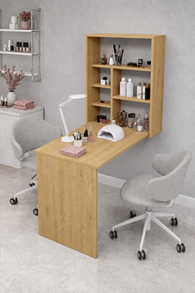 Cedar Manicure Pedicure Table Sapphire | Professional Beauty Salon Desk with Shelf
