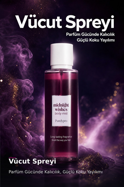Cosmolive Vücut Spreyi Body Mist | PurelyPro Midnight Wishes | Bombshel |Parf...