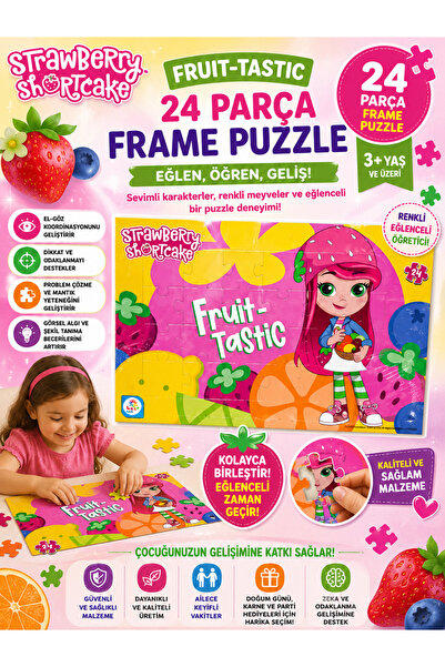 Besay Toys Laço Kids Strawberry Shortcake Fruit-Tastic 24 Piece Frame Puzzle ...